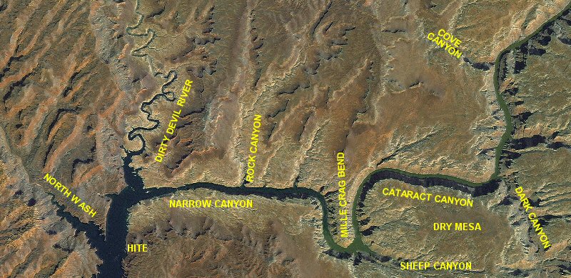 Hite Area Map