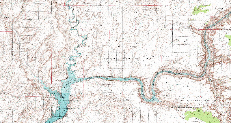 Hite Area Topo Map